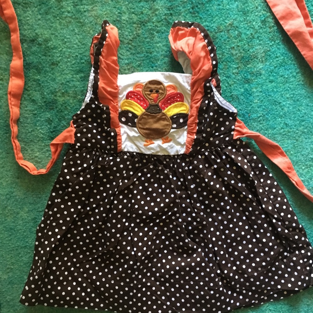 Thanksgiving turkey dress 12-24months